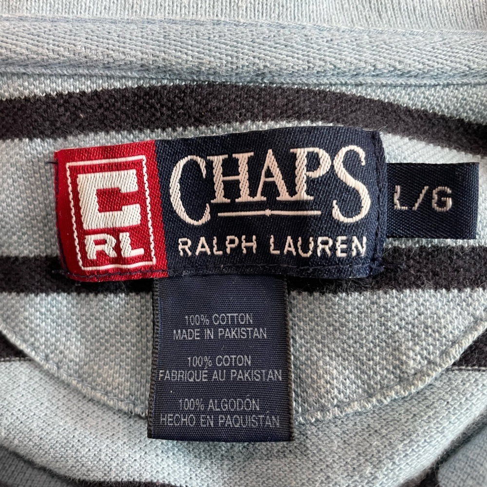 Polo by Ralph Lauren Classic Striped Blue Men’s Polo Shirt Large - Picture 4 of 4